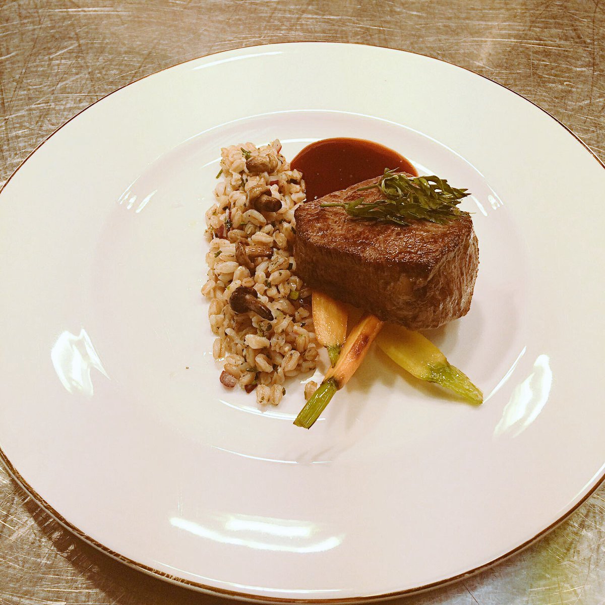 And the winner is...roast fillet beef, heritage carrots, summer faro