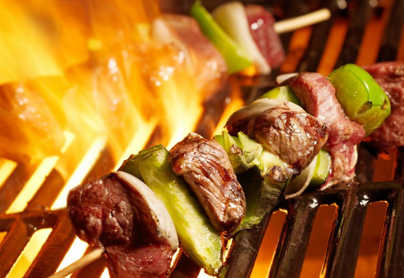 Greek lamb kebabs