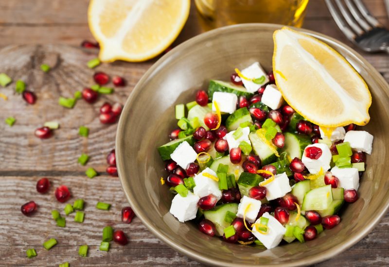 feta & pomegranate salad