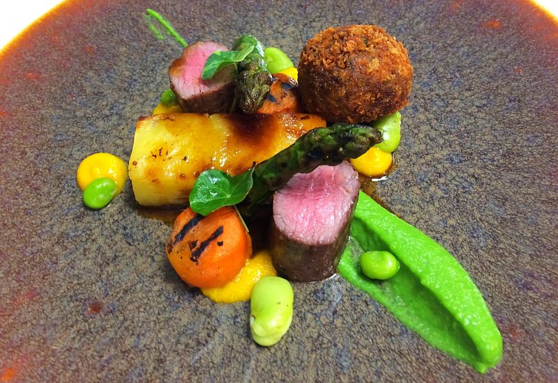 Summer lamb, chard, Wye valley asparagus & carrot